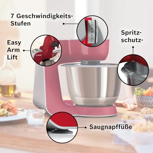 Bosch MUM58720 CreationLine Küchenmaschine 1000 W, 3,9 L, rot